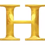 ゴールド タイポグラフィ H