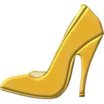 Immagine vettoriale della scarpa d'oro tacco alto