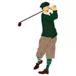 Golfer vector drawing
