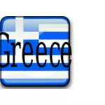 希腊国旗与写作矢量图