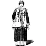 Obrázek 19. století řecký folklorní oděvy
