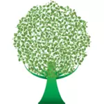 Green abstract tree