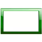 Gloss transparent green frame vector image