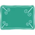 Vector illustraties van groene voucher sjabloon