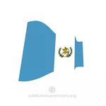 Ondulado bandeira da Guatemala