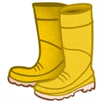 Yellow rubber boots