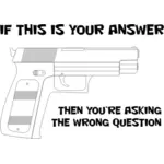Анти пистолет плакат векторное изображение