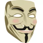 Guy Fawkes masca în 3D vector imagine