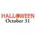 Halloween 31 Ekim işareti vektör görüntü