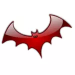 Red Halloween bat wektor clipart