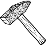 Hammer line art vector image
