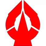 Image vectorielle d'emblème de Hanayama