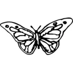 Silueta de mariposa dibujada a mano