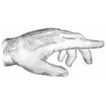 人間の手の鉛筆画