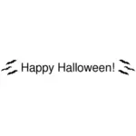 Banner de Halloween feliz com imagem vetorial de morcegos