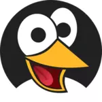 Penguin laughing vector graphics