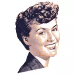 Vrouw in retro afbeelding