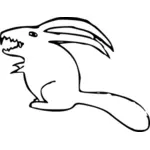 Skremmende kanin tegning