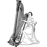 Výkon harfa