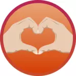 Hands forming heart shape