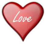 Imagen vectorial de corazón y el amor