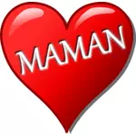 Muttertag-Herzen-französische Vektor-Bild