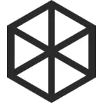 Imagem de hexaedro símbolo vetorial