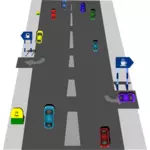 Imagem de vetor de tráfego de auto-estrada