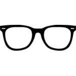 Hipster glasses in black color