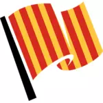 Rote und gelbe Flagge