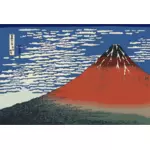 Röd Fuji vektorbild