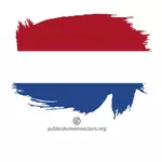 Måla stroke i färger för nederländsk flagg