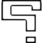 Prediseñadas de vector rectangular con forma de signo de interrogación
