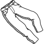 Gráficos del vector lineart pantalones