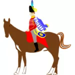 Векторные иллюстрации национальной гвардии на коне