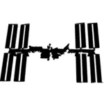 国際宇宙ステーションのシルエットのベクター描画