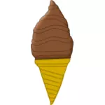 Çikolatalı dondurma koni görüntüsünü