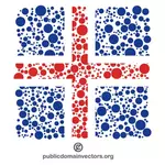 Vlag van IJsland op patroon
