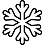 Monochrome snowflake icon vector clip art