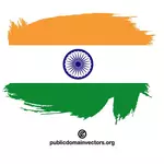 Окрашенные флаг Индии