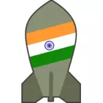 Imagem vetorial de bomba nuclear indiana hipotética