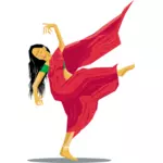 Intialainen nainen tanssimassa