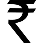 Indisk rupie symbol vektorbild