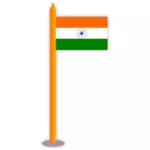 Indiska flaggan på en stolpe