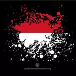 Indonesias flagg i blekk sprut