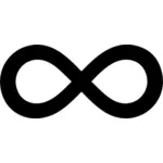 Infinity symbol silhouette