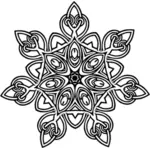 Interlocking geometric flowery design 14