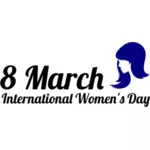 Ziua internaţională a femeii logo-ul ideea vector miniaturi