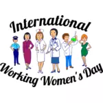 International pracy kobieta dzień wektorowa