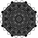 Geometrik siyah çiçek